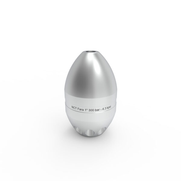 Mittelgroße Granatdüse mit starker Zugkraft.